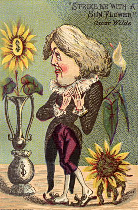 Trade Card :: '"Strike Me With a Sunflower" - Oscar Wilde'